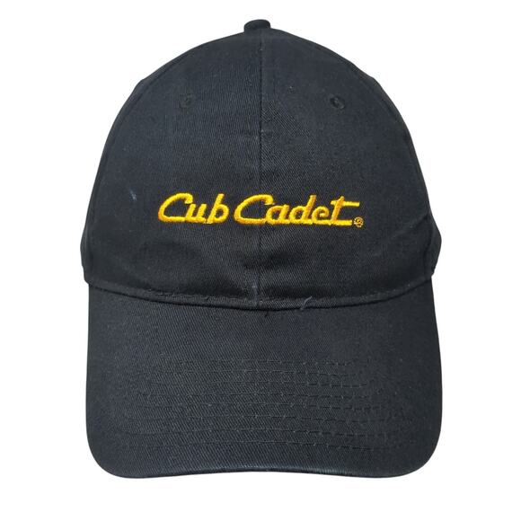 Cub Cadet Strapback Baseball Cap Black One Size Adjustable Embroidered Hit Wear - Picture 1 of 9